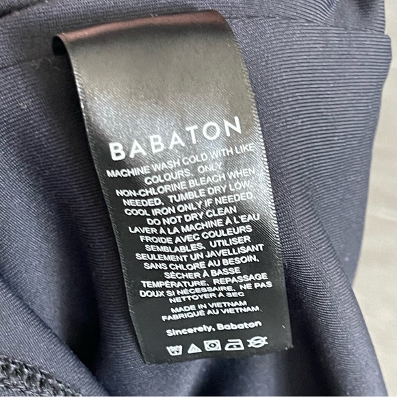 ARITZIA Babaton Contour Crew Bodysuit Muscle High Neck Black Size XS Minimalist - Picture 9 of 16